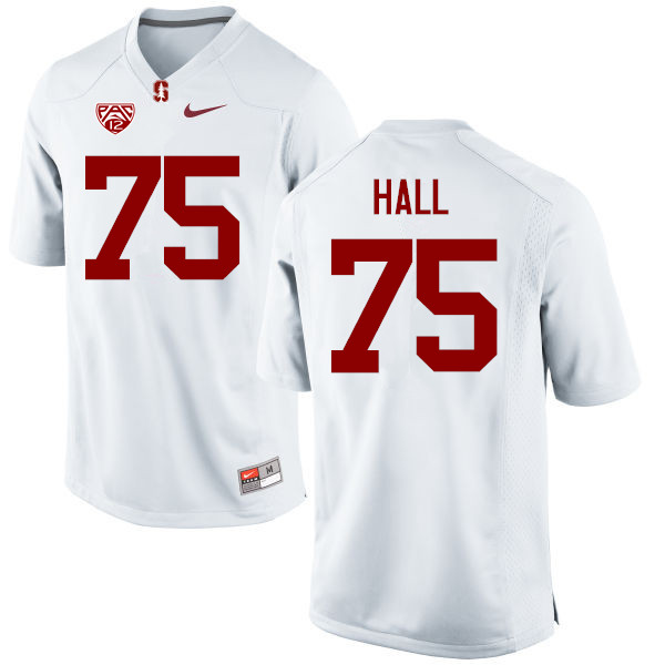 Men Stanford Cardinal #75 A.T. Hall College Football Jerseys Sale-White